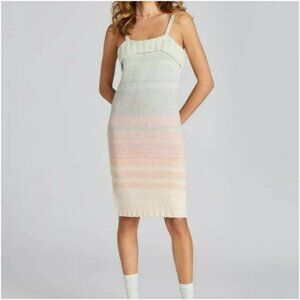 Revolve 525 America Ombre Knit Tank Dress in Taffy Multi knee length sz Small